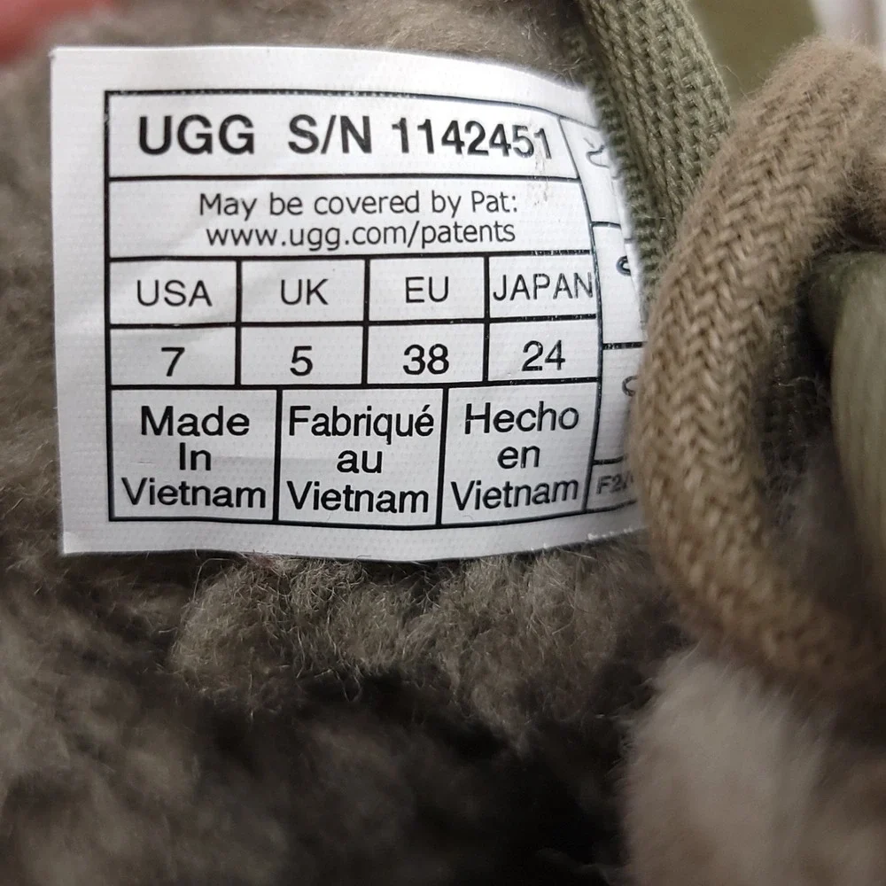 UGG Neumel Heritage Clear Burnt Olive Suede Lace Up Boots 1142451 Womens 7